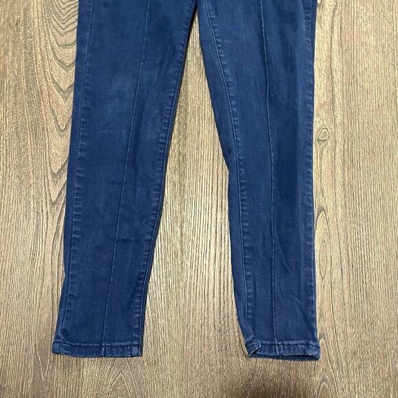 Modcloth Richmond Pants Mid Rise Front Seams Straight Leg Navy Blue Size 8 - Picture 2 of 11